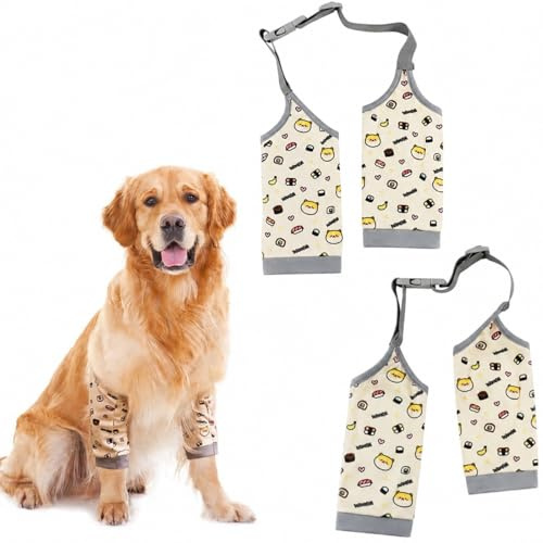 deegbbyi 2 Piezas Protector de Codo para Perros contra Callosias | Rodilleras para Perros Protector Codos Transpirable y Resistente para Proteger Las Articulaciones y Rodillas Tu Perro