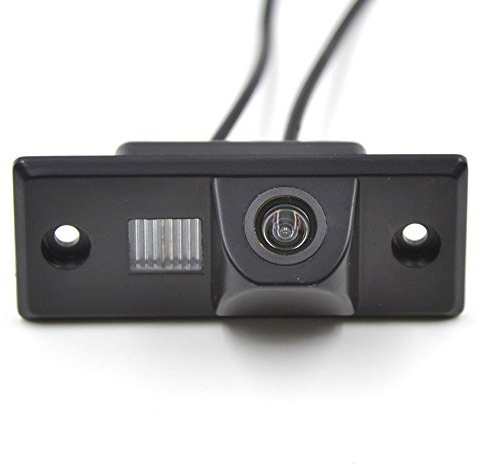 Navinio Auto Rückfahrkamera Einparkhilfe Fahrzeug-spezifische Kamera integriert in Nummernschild Licht Replacement for VW Touareg Golf V Skoda Fabia Passat B5 Tiguan Polo Santana Cayenne