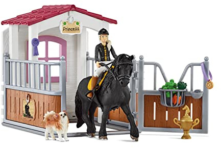 SCHLEICH 42437 Pferdebox mit Horse Club Tori & Princess, für Kinder ab 5-12 Jahren, Horse Club - Spielset