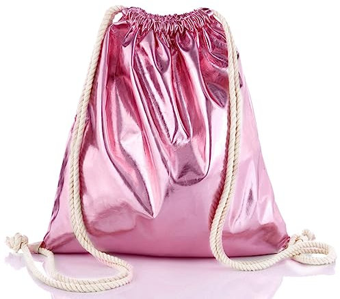 Glamexx24 Turnbeutel Rucksack Gymbag Gym Bag Jutebeutel Sportbeutel beuteltasche in verschiedene Farbe/Design, Rosa, Einheitsgröße