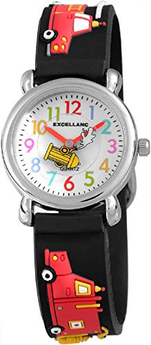 Excellanc Kinderarmbanduhr Analog Lernuhr Jungen Mädchen | Armbanduhr Kinder ab 4 Jahre – Lernuhr | Kinderuhr Analog Jungen 6 8 10 Jahre – bunt wasserdicht Schulkind Geschenk