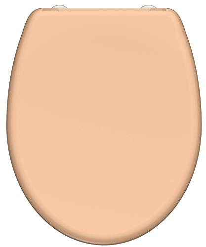Schütte WC-Sitz - Toilettendeckel | Klodeckel mit Absenkautomatik & Schnellverschluss | Duroplast | Beige | 19359