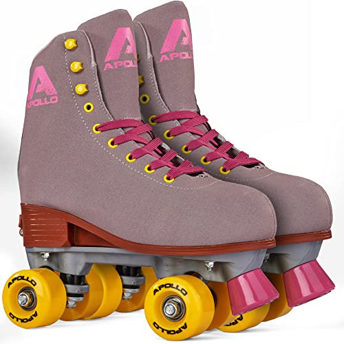 Apollo Disco Roller, Classic Roller | Rollschuhe für Kinder und Erwachsene | größenverstellbare Quad-Skates, 3 Größen, verstellbar von 31 bis 42 | Rollschuhe Damen in schicken Designs