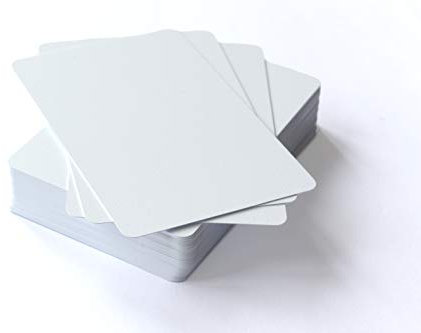 Blanko Spielkarten 100% Kunststoff (Plastik +)- unbedrucktes Kartenspiel (54 Stück) im klassischen Spielkartenformat 59x91 mm zum selber beschriften und bemalen. (Spielkarten)