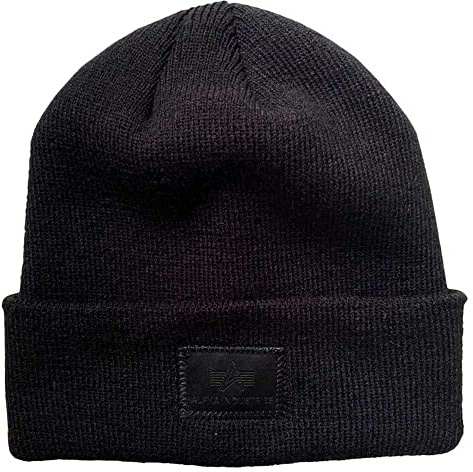 Alpha Industries X-Fit Beanie Dicke Wintermütze All Black
