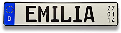 1 Geburtstagsschild | Namensschild individuell angefertigt mit Namen und Geburtsdatum (Nummernschild)