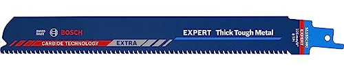 Bosch Accessories Expert 2608900370 'Thick Tough Metal' S 1155 CHC Reciprocating Saw Blade, Pack of 10, Saw Blade Length 225 mm, Pack of 10