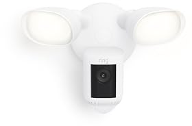 Ring Floodlight Cam Wired Pro, Home or business security, Retinal 2K Video, Color Night Vision and Two-Way Talk with Audio+, White