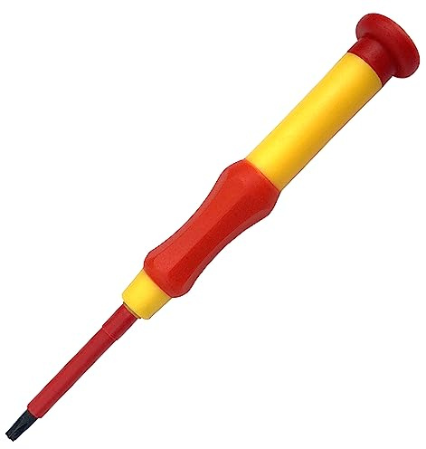 WEDO Destornillador de precisión Torx aislado, destornillador estrella, destornillador Torx profesional, VDE 1000 V, tamaño 2,5 x 152 mm, T8 x 50 mm, acero CR-V, IEC 60900