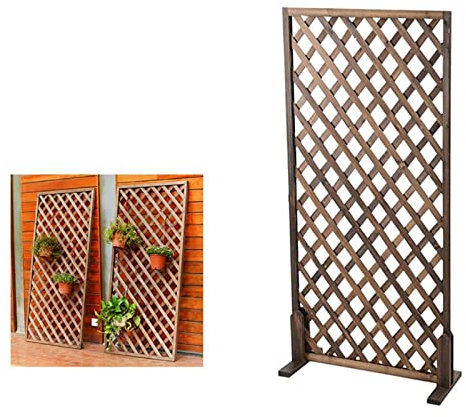 Maschendrahtzaun, Holzgitter – Dekoration für den Garten, Wanddekoration, Gartengeländer, Sichtschutzzaun, Hausgarten, Pflanzen, Kletterwand, dekorative Trennwand (Größe: 30 x 90 cm) (3