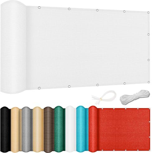 Tenda a Vela Ombreggiante Rettangolare 150 x 200 cm, Antivento, Traspirante,98% Anti UV, Tenda da Sole Telo Parasole, Tende da Sole per Esterno, per Balcone, Terrazza, Bianco