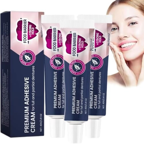 Sicherer Zahnprothesenkleber, Klebecreme für Zahnprothesen, Thermoplastisches Zahnprothesen-Klebekissen, Kleber für Zahnprothesen, Weiches Zahnprothesen-Set, Kleber für Zahnprothesen (3 Stück)