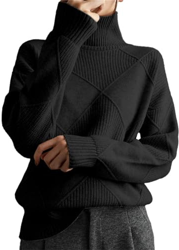 TEPTDirio Women's Jumpers Turtle Neck Oversized Cardigan for Women Classic-Fit Lightweight Long-Sleeve V-Neck Jumpers Casual Ladies Jumpers Jumpers Women Promotion