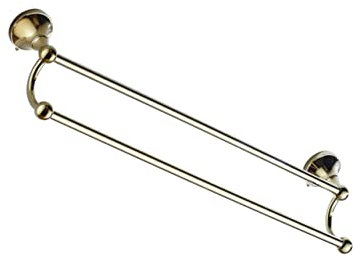 Handtuchhalter aus Edelstahl, Doppelstange, Badezimmer-Organizer, Regal, Antik-Messing-Handtuchstange, blassgold, Sanitärkeramik, Wandmontage, Handtuchstange für Badezimmer