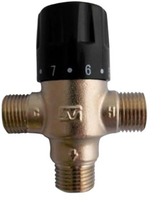 DEYIN Valvola miscelatrice termostatica a energia Solare in Ottone Valvola termostatica Rubinetto termostatico DN15 DN20 DN25 Caldaia for Riscaldamento a Pavimento(DN25)