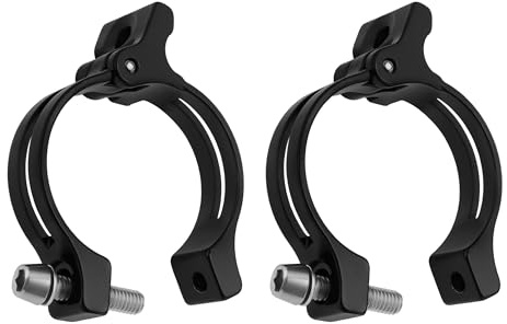 LT Easiyl 2 Piezas Adaptador de Desviador de Bicicleta Clip de Desviador de Aleación de Aluminio para Bicicleta de Carretera Freno Delantero Ajustable de 34,9 Mm Compatible con MTB Compatible con BMX