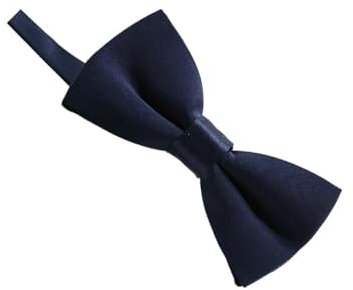 FOVAOK Weiche und bequeme Kinder-Fliege aus Polyester, einfarbig, für Geschäftsveranstaltungen, breite Anwendung, Schwarz, dunkelblau, One size