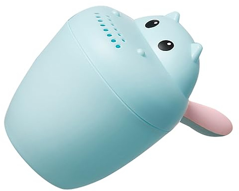 Tierförmiger Babylöffel mit Wasserflusskontrolle, Pp, Blau | Praktischer Wasserschöpfer für Bad und Dusche, Sichere Sprinklerform, Cartoon Waschbecher für Kinder