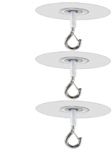 Generisch 3X Selbstklebende Deckenhaken,Nützliche Klebehaken Extra Stark Für Blumentöpfe,Schwerlast Haken Ohne Bohren | Wasserdicht & Universell Für Pflanzen, & Deko Für Decke & Wand,Innen,Outdoor