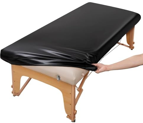 Massagebordsskydd – PU-läderskydd | 195 × 90 × 18 cm ersättningsmatta med god passform | hållbar för skönhetssalong, spa, professionell klinik, hemterapi, träningsändamål