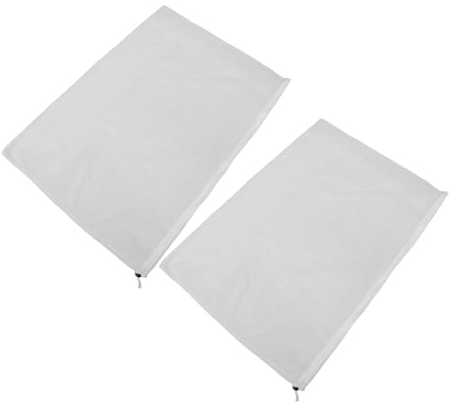Hemobllo Lot de 2 Housses Antigel pour Plantes 80x120 Cm en Non-tissé Blanc Fermeture Éclair et Cordon de Serrage, Protection Hivernale Respirante pour Arbustes, Pots et Jardin Extérieur