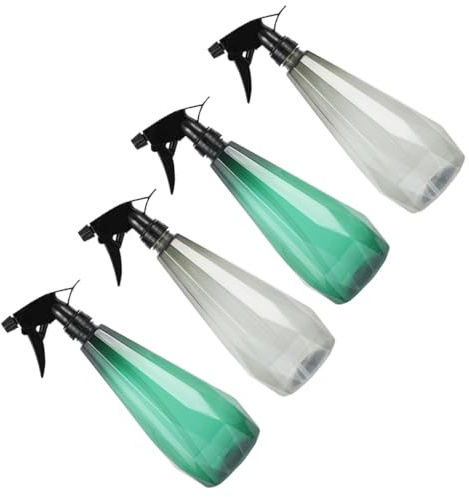 Milisten Pulvérisateur Jardinage 1L Lot de 4 Flacons Plastique Léger Gris Étoilé Vert Feuillage pour Brumisation Intérieure et Nettoyage Jardin
