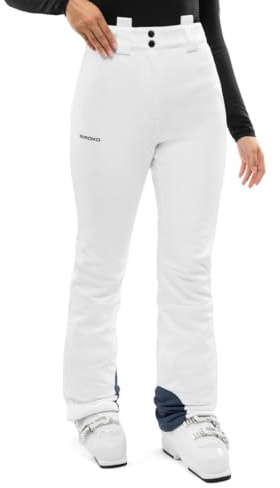 SIROKO - Pantalón de Esquí Retro para Mujer Zeitlos-W White - S - Blanco