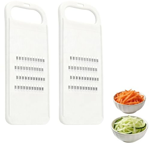 2pcs Julienne Peeler Set, Vegetable Grater, Carrot Grater & Cabbage Shredder with Stainless Steel Blades. Dual Kitchen Slicer for Carrots, Potatoes, Cucumbers, Cheese & Salads.