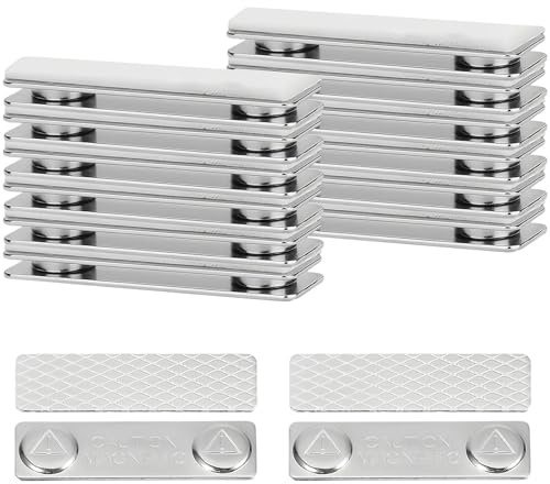 SHENGYIG 14 Pares de Imanes para Colgar Cuadros | Tiras Magnéticas Plateadas, Fijador Magnético Extraíble, para Colgar Marcos de Fotos, Carteles y Accesorios Para El Hogar
