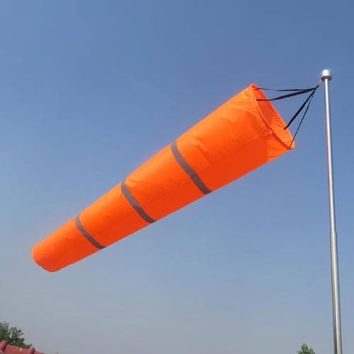 DXYQXL Windsock Kit with Pole, Reflective Aviation Wind Sock, Outdoor Wind Direction Indicator, Oxford Fabric Wind Measurement Flag