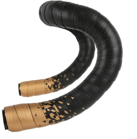 Paloma 2 Stück rutschfestes Lenkerband aus Silikon für Rennräder, stoßdämpfend und schweißabsorbierend (Gold)