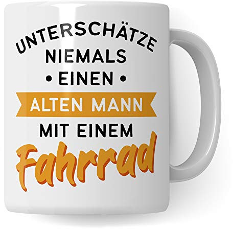 Pagma Druck Tasse Fahrrad, Becher Geschenke für Radfahrer Spruch, Kaffeetasse Fahrrad Geschenk Fahrräder Fahrradfahrer Radfahren, Biker Mountainbike Rennrad Mountainbiker Kaffeebecher