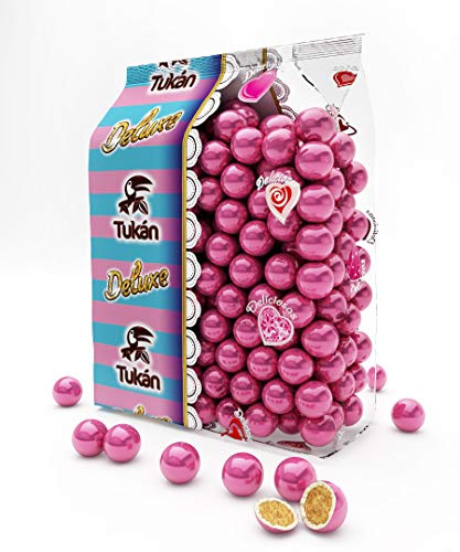 Tukán CHOCOCRANCH DELUXE ROSA - Bolas de cereal con chocolate blanco y cobertura rosa Formato 1 kg.