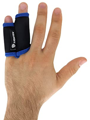 LIONTEK BJJ Outer Double Finger Sleeve Tape Replacement (Pinky-ring/Pointer-middle finger) (Small)
