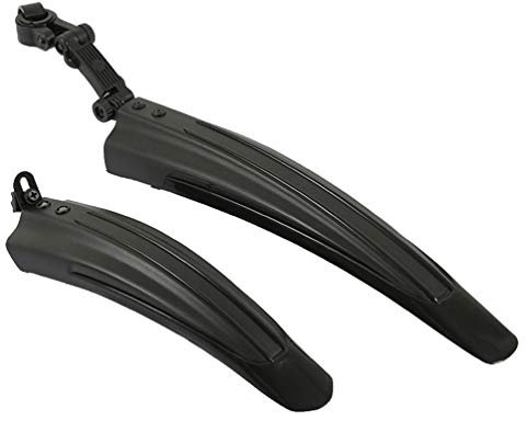 OttoBen Parafango Bici Set, Bambini Mountain Bike Protegge da Acqua e Sporco, Colorate Anteriore Posteriore Paraschizzi Paraspruzzi per MTB Bici da Città 20, 22, 24, 26 Pollici Nero
