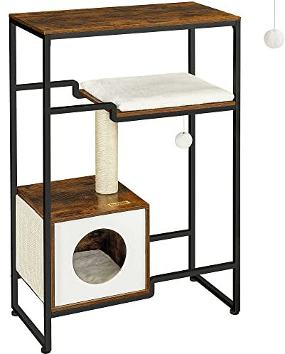 Feandrea Kratzbaum, Katzenbaum, 2-in-1-Möbel, vintagebraun PCT112X01