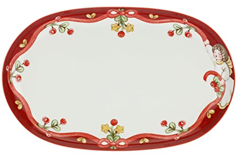 THUN - Piatto Portata Sweet Christmas - Porcellana - Linea Natale - Living, Arredare la Casa - Ø 38 cm