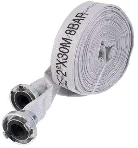 Fire Hose 2'' Diameter 2 inch 30m Meters 98 ft Long Water Hose Pressure 116 PSI