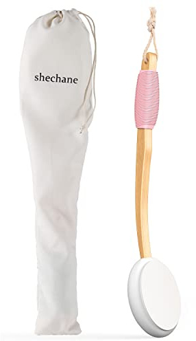 Lotion-Applikator für Rücken, Beine, Füße, Sonnenschutz, langer gebogener Holzgriff, Körperbürste für Sonnenbräunung, Sonnencreme, Hautcreme, Akne, Körperwäsche, ältere Hilfe
