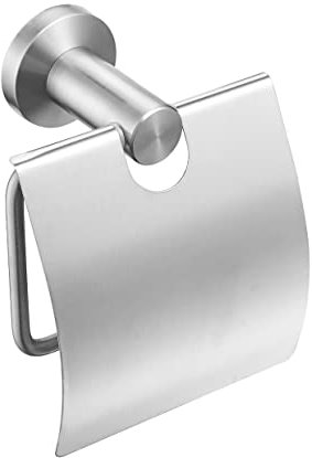 CASEWIND Toilettenpapierhalter Mit Deckel, Gebürsteter Klopapierhalte, Drahtziehen Edelstahl Bad Klorollenhalter Wandmontage