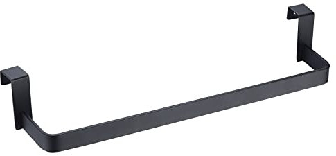 IMEX - Toallero de Barra para Mueble, Toallero de Acero Inoxidable, Sin taladros para Mueble - 36 cm Negro Mate -SPA001/NG