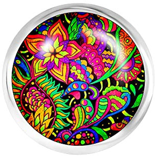 Andante CHUNK Click-Button Druckknopf für Chunk-Armbänder, Chunk-Ringe und andere Chunk-Accessoires - Blumen