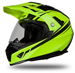 UFO HE179 CASCO HELMET MOTOCROSS ENDURO MOTARD ARIES NERO GIALLO FLUO (MEDIUM (M))