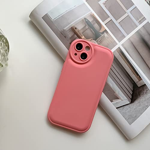 BSAPP Custodia a cuscino d'aria per fotocamera ovale in silicone liquido Candy per iPhone 13 12 11 Pro Max Mini XR X XS 7 8 Plus SE Cover morbida, rosa, per iPhone 11