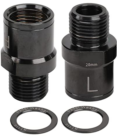BOROCO Bike Pedal Extender Legierung Fahrradpedal Verlängerte Spindel Für Mountainbike 20mm(Schwarz)