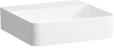 LAUFEN VAL Aufsatzwaschtisch, ohne Hahnloch, ohne Überlauf, US geschl. 450x420mm, H8162807571121, Farbe: weiß matt