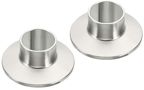 PATIKIL Tri Clamps Ferrules, 25mm(1 inch) OD Compression Fitting Ferrule Long Weld Clamp Ferrule Stainless Steel Ferrule Pipe Fitting for Plumbing Refrigeration 2Pcs