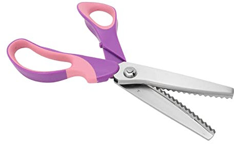 Zackenschere, Edelstahl-Zackenschere Für Stoffhandwerk, Scrapbook-Schere, Professionelle Zick-Zack-Schere Für Stoff Und Leder