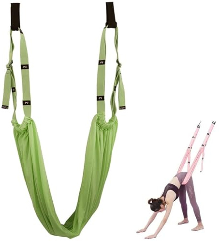 EHOTER Yogagurt Hängematte Aerial Yoga Seil Training Schaukel Set Yoga Stretching Band Dehnungsband Übungsband für Yoga Ballett Pilates Gymnastik Flexibilität Faszien Training Damen Geschenk