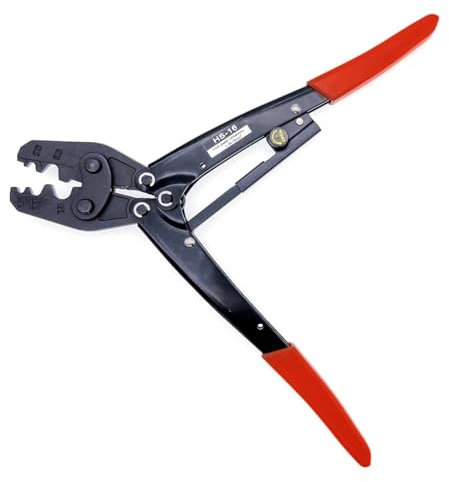JZK HS-16-6AWG 1.25-16mm Cable Lug Crimper Crimp Connector Pliers Crimping Tool Bare Terminal Wire Plier